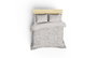 L'essentiel linge de maison Lendell - Mint Juego de Funda de Edredón Doble Ranforce Menta y Blanco